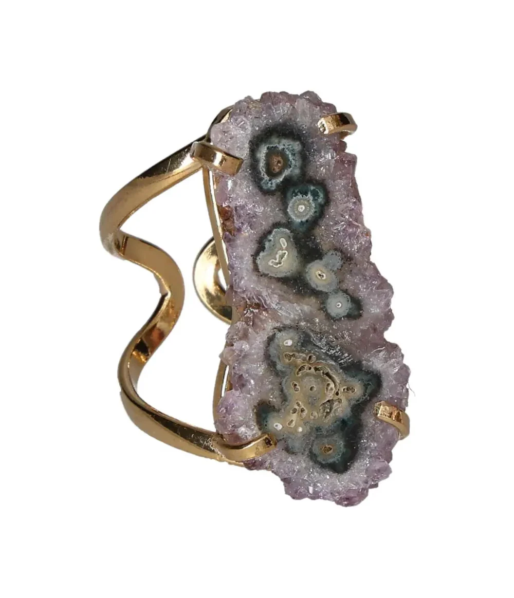 Stalactite Amethyst Arc and Wire Ring 599405
