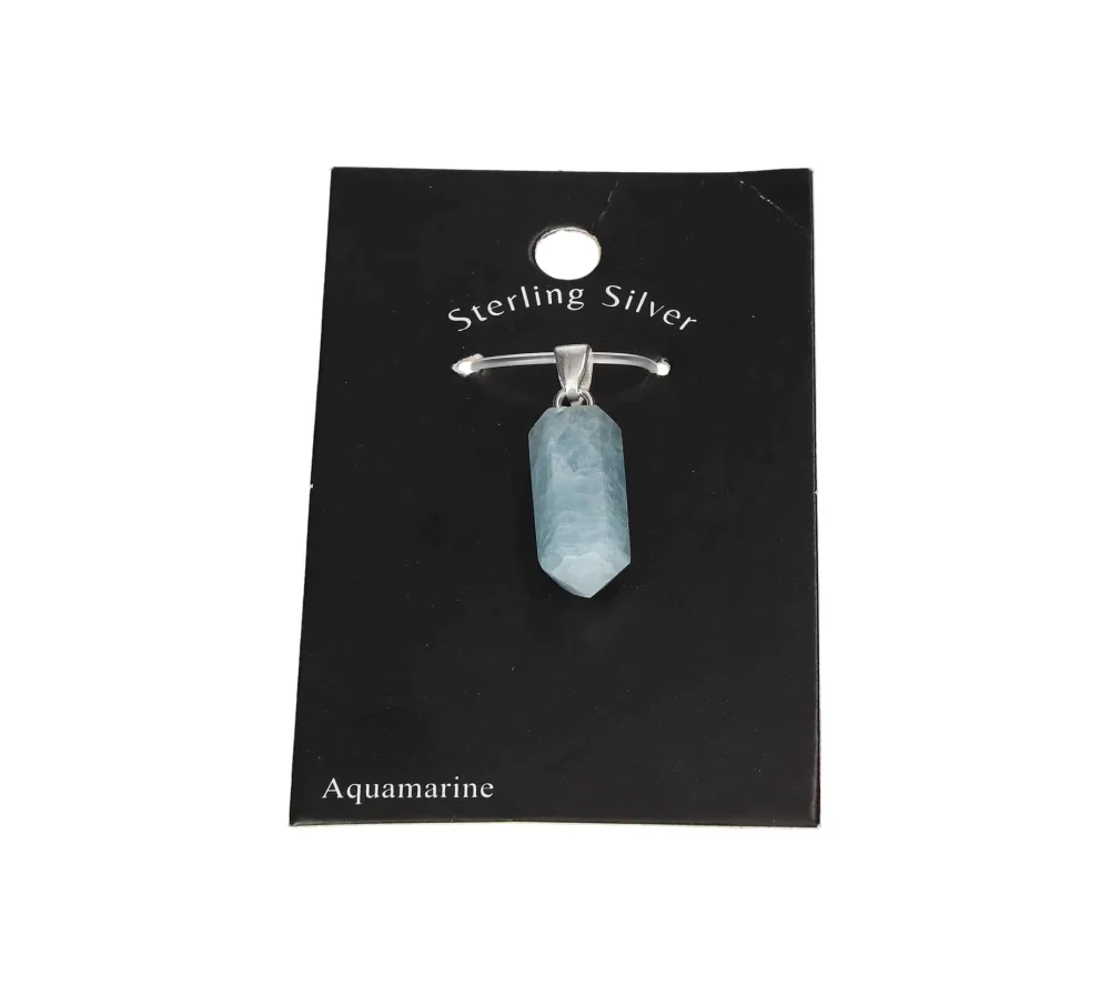 Terminated Aquamarine Pendant Silver Sterling 615242
