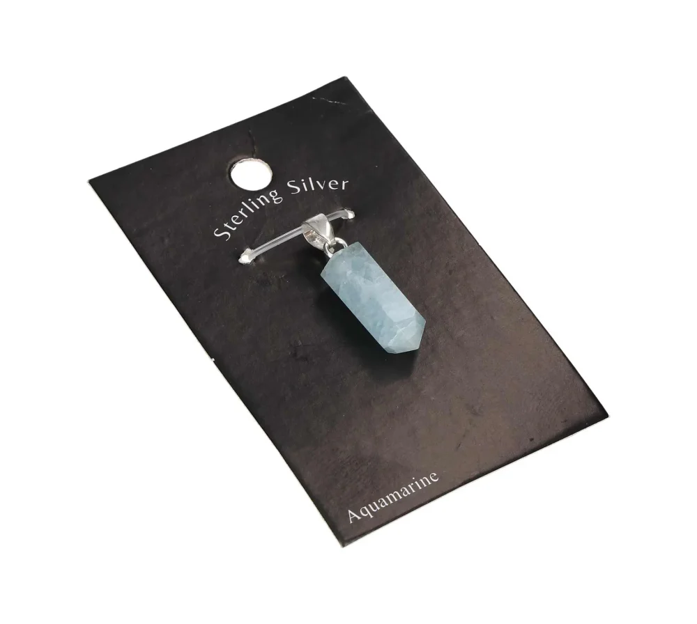 Terminated Aquamarine Pendant Silver Sterling 615242 - Image 2