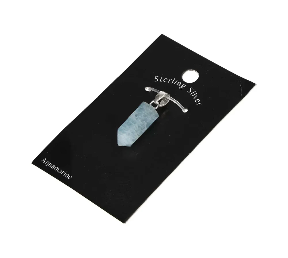 Terminated Aquamarine Pendant Silver Sterling 615242 - Image 3