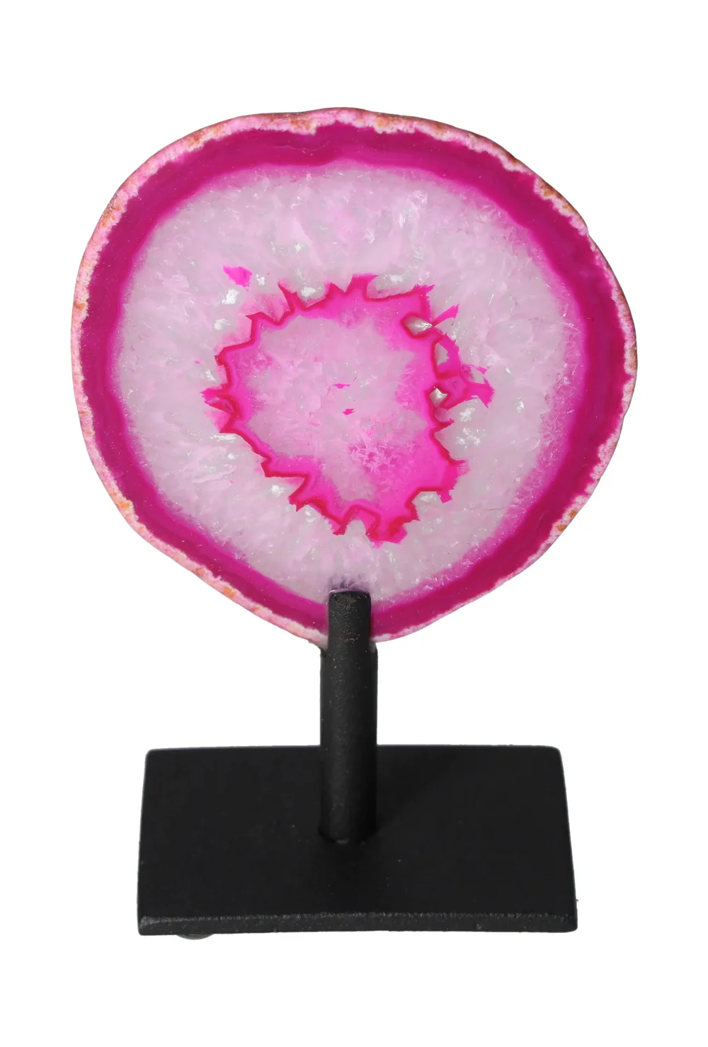 Thin Agate Slice With Quartz Iron Base 635608 - Image 6