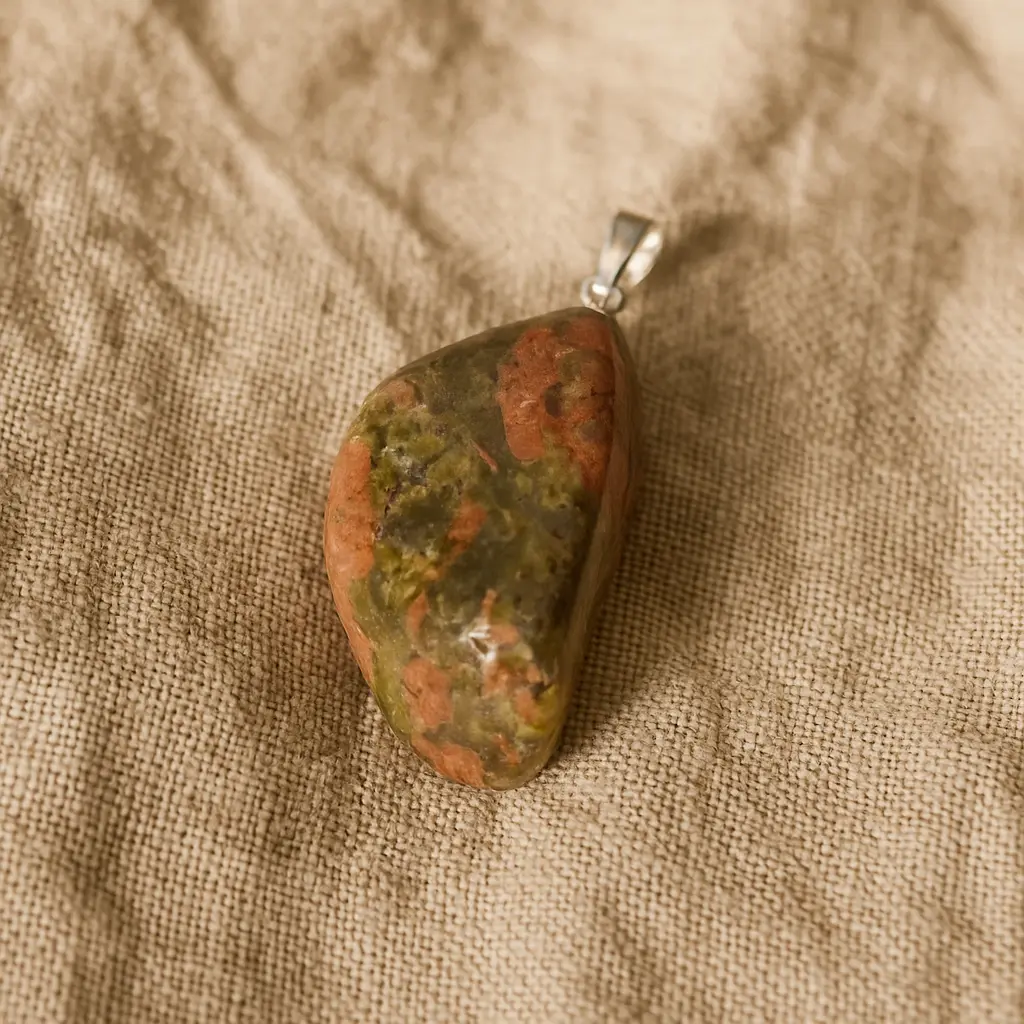 Unakite Tumbled Pendant 555401 P30 - Image 4