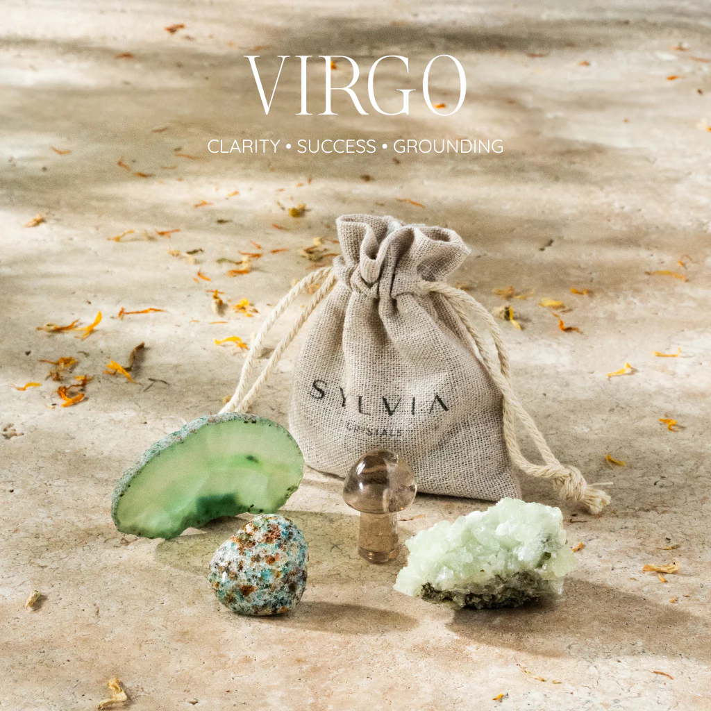 Virgo Zodiac Crystal Set Stones for Focus and Harmony 001234 000123
