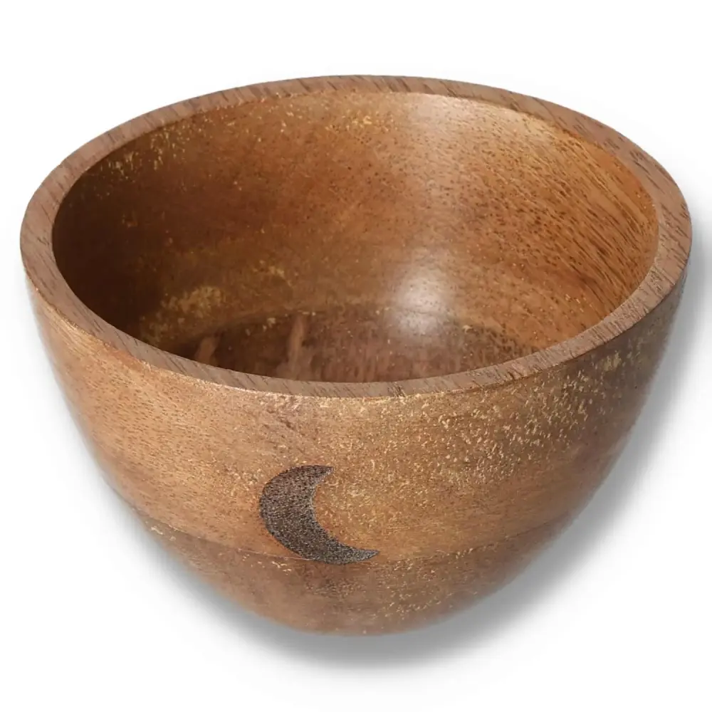 Wooden Smudge and Ritual Offerings Bowl Three Moons Design 556118 - Image 2