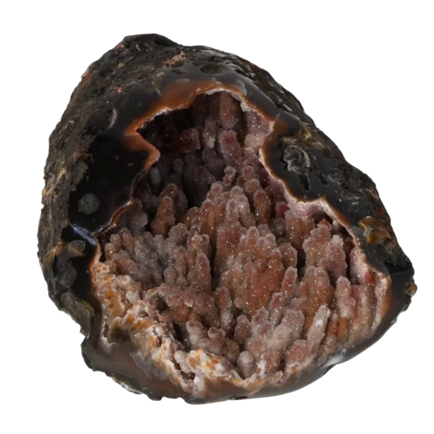 Quartz Stalactite on Chalcedony 001749
