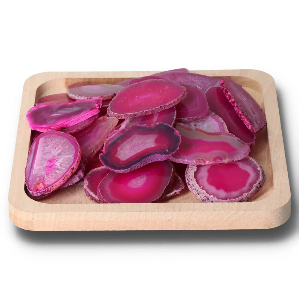 Pink Agate Slices 034579